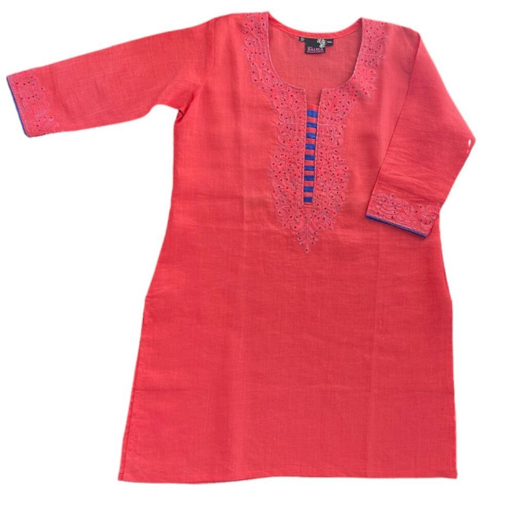Chic Red Embroidered Tunic by Biba